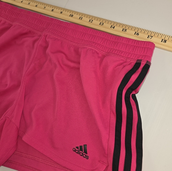 Adidas Women's Pacer 3-Stripes Pink Athletic Gym Shorts Size XL K-2423 - Picture 4 of 12